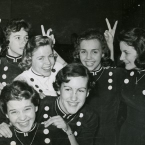 56_01_01d_baketball cheer leaders - Lois Delgado & Nancy Sa